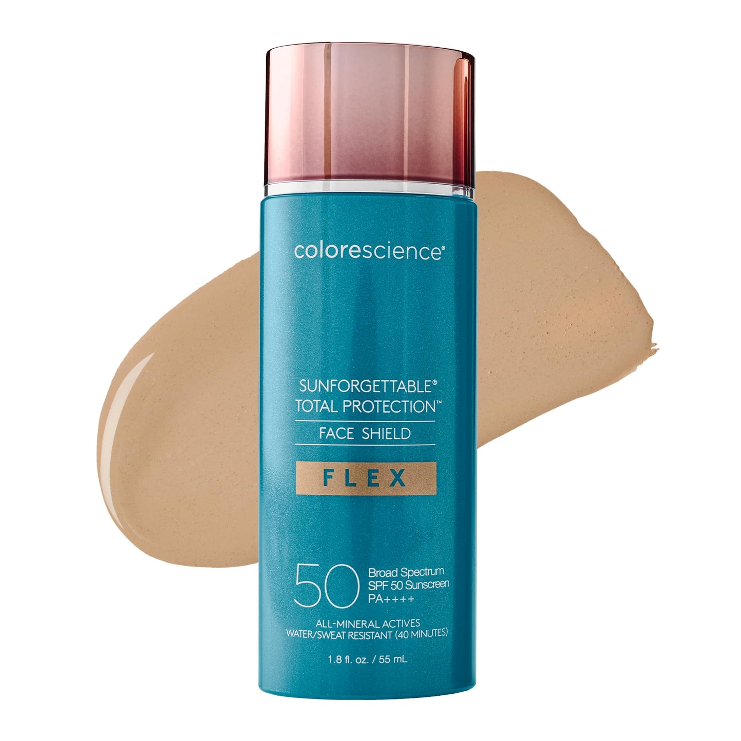 Colorescience FLEX Tinted Mineral Sunscreen SPF 50, Tone-Adapting Buildable Coverage with Zinc Oxide, Environmental Defense Against Blue Light
