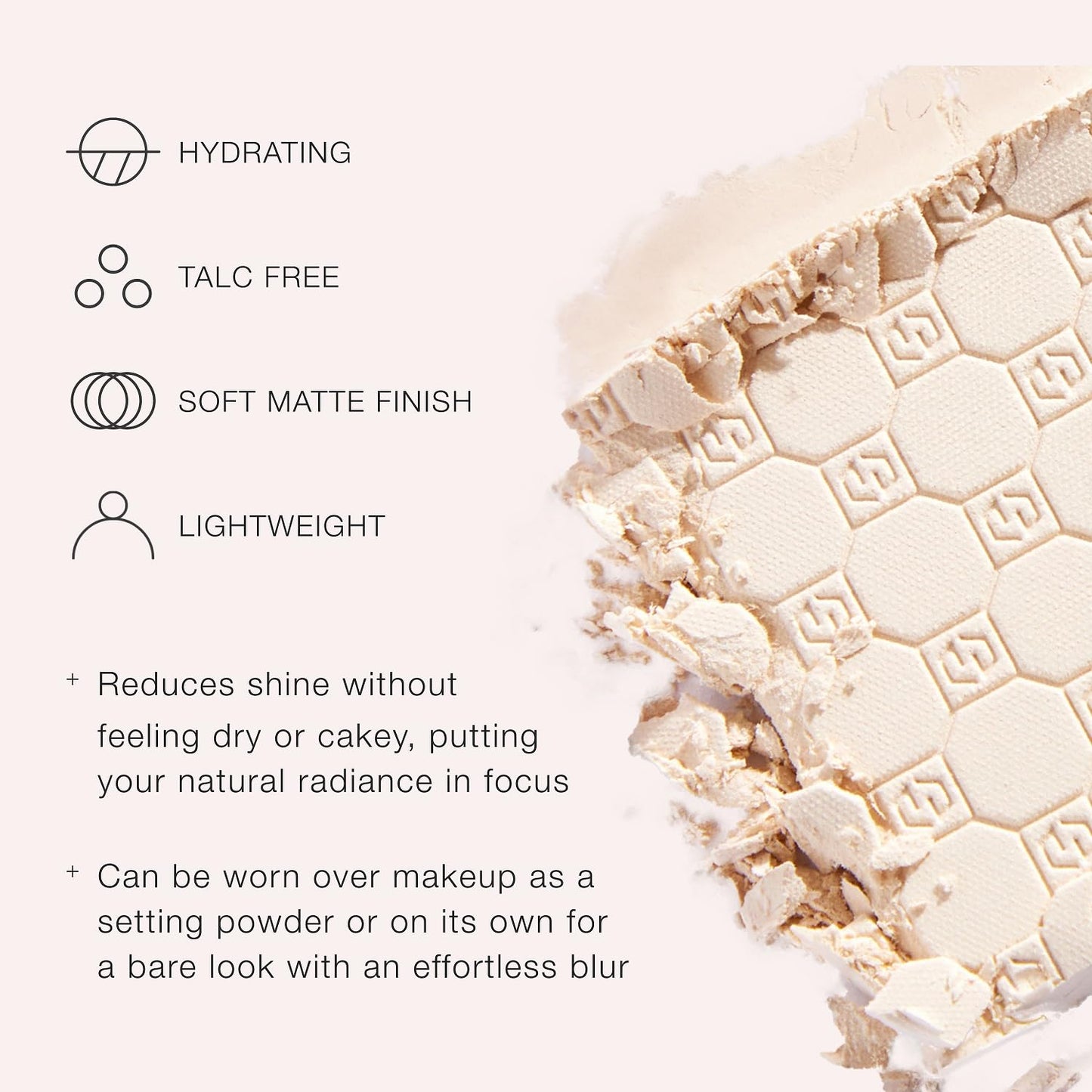 Jouer Soft Focus Hydrate & Setting Powder - Pressed Powder with Matte Finish - Blurring Powder for Fine Lines and Pores - Set Face Makeup Foundation