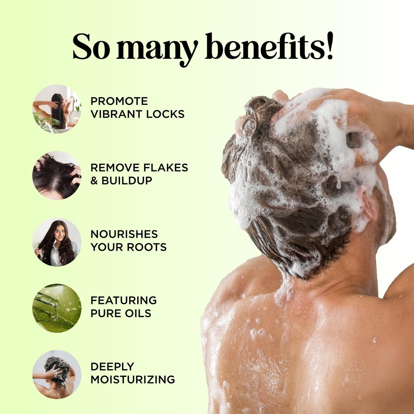 Sulfate Free Shampoo and Conditioner Set - Tea Tree Sage and Rosemary Shampoo and Conditioner for Dry Flaky Scalp Care - Deep Cleansing Color Safe