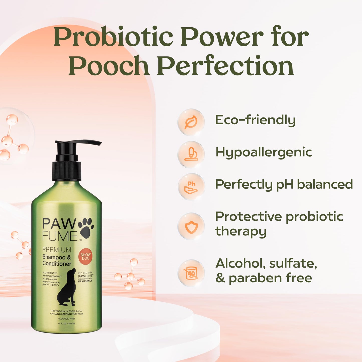 PAWFUME Deshedding Dog Shampoo & Conditioner – Nourishing, Detangling, pH-Balanced Formula for Silky Soft Coat, Salon Quality