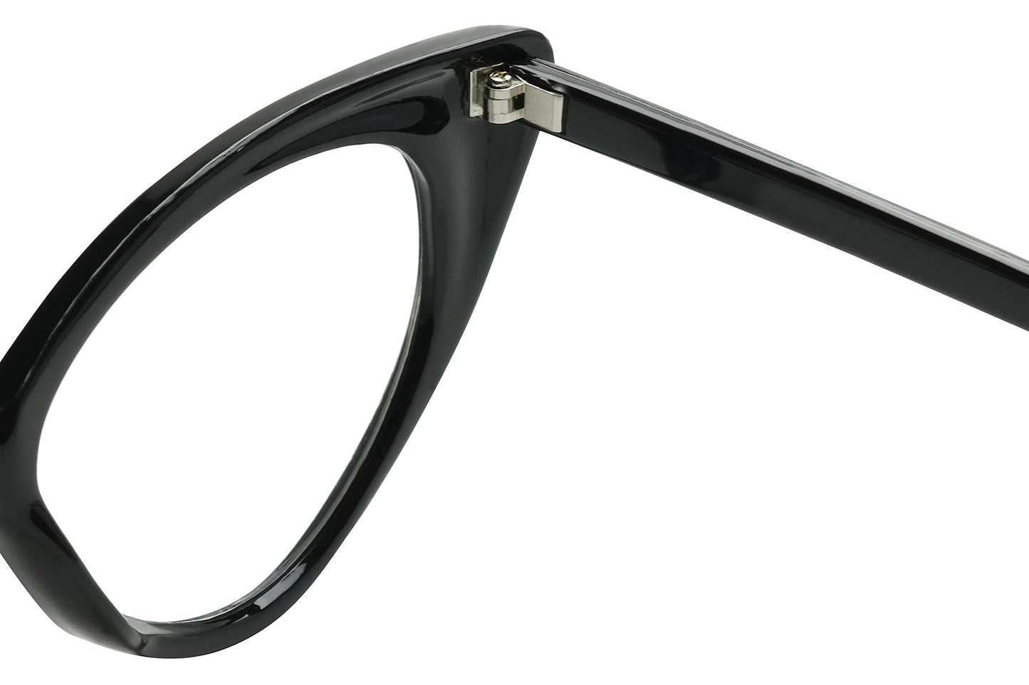 ShadyVEU High Pointed Polka Dot Cat Eye Glasses Clear Non Prescription Lens Lolita 50s Greaser Retro Sunglasses (Black Polka Dot Frame)