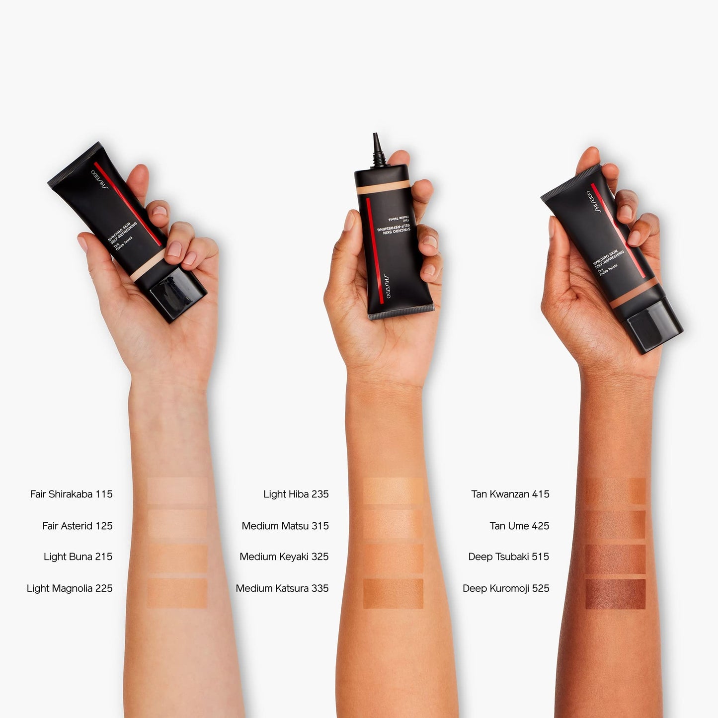 Shiseido Synchro Skin Self-Refreshing Tint SPF 20, Deep Tsubaki 515 - Light Coverage, Tinted Moisturizer - 12-Hour Wear, 24-Hour Hydration - Waterproof, Shine Resistant & Non-Comedogenic