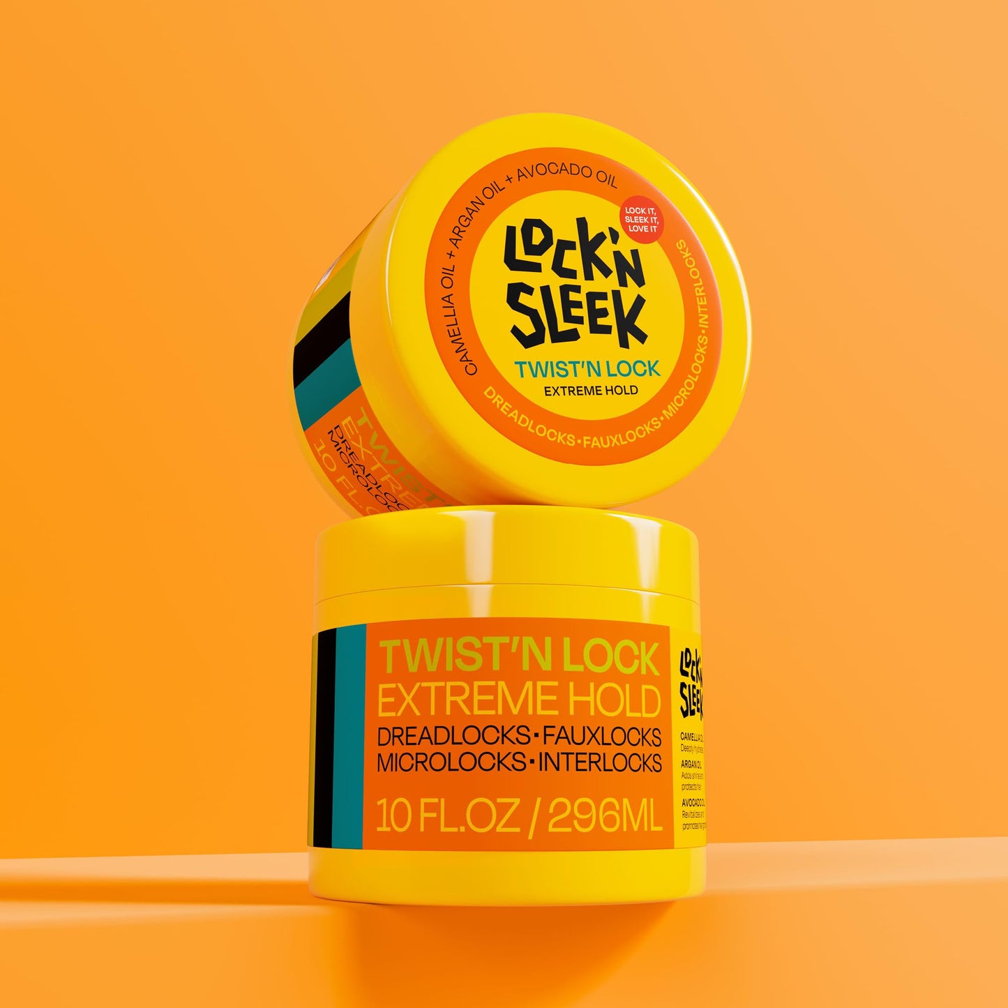 LOCK'N SLEEK Twist'N Lock Gel, Extreme Hold Re-twists Gel for Dreadlocks, Faux Locs, Interlocks, Microlocks, Flake Free 10oz