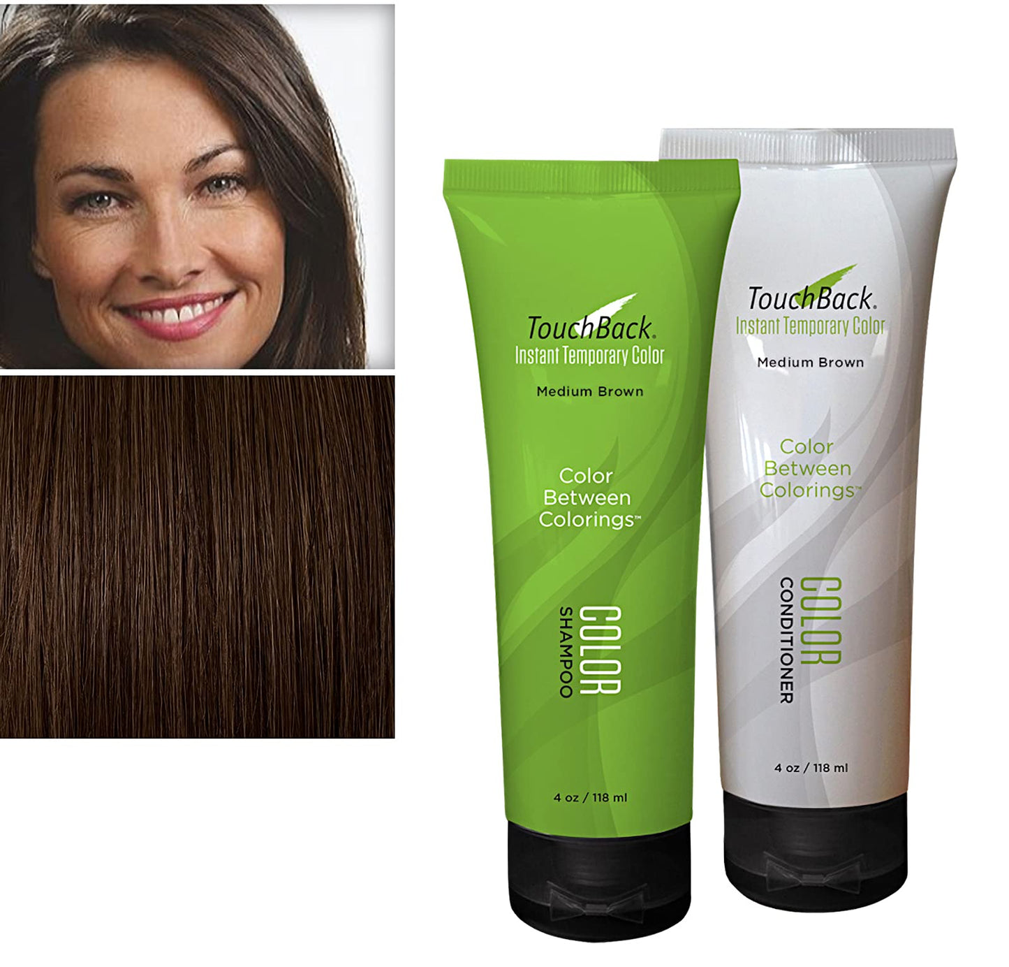 TouchBack Color Shampoo and Conditioner Set (Medium Brown)