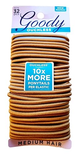 Goody WoMens Ouchless 4 mm Elastics, Blondes, 30 Count
