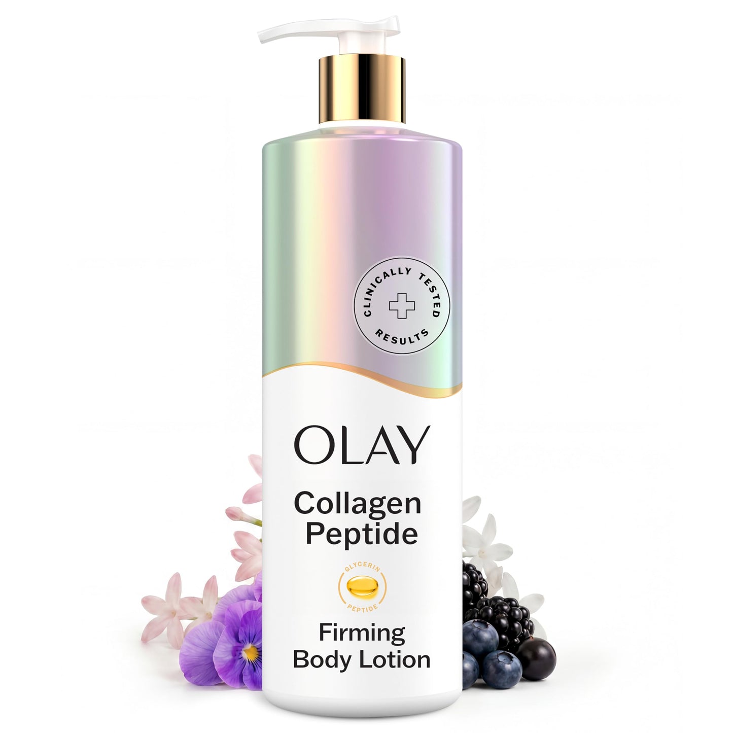 Olay Body Lotion for Women, Firming with Collagen Peptides Serum, Visibly Firmer Skin, 24hr Moisture & Hydration, Fast Absorbing Formula, Vitamin B3