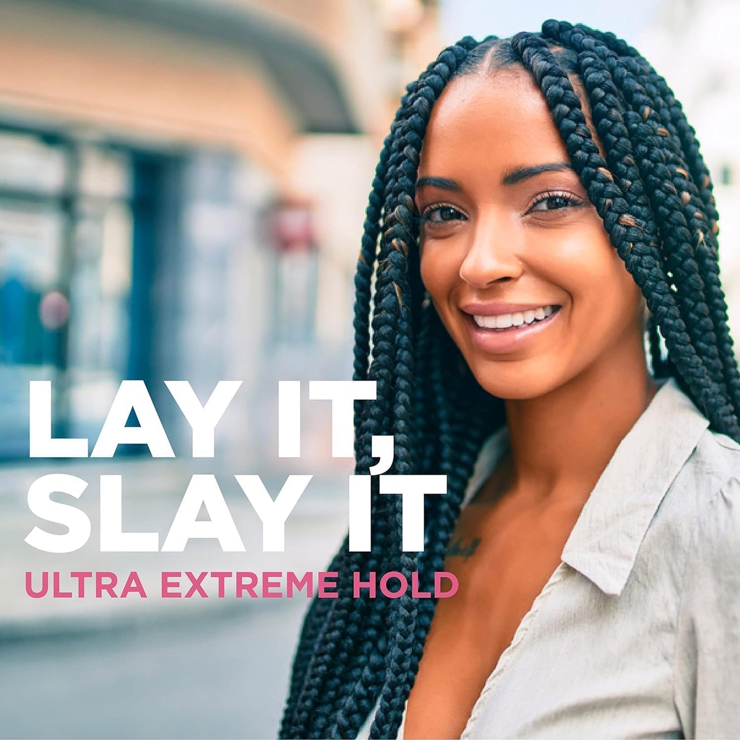 Esha Slick N Slay Braiding Gel - 3-in-1 Braid and Edge- Ultra Extreme Hold for Hair - Hydrating and Conditioning Shining Gel - Fast Dry Locking