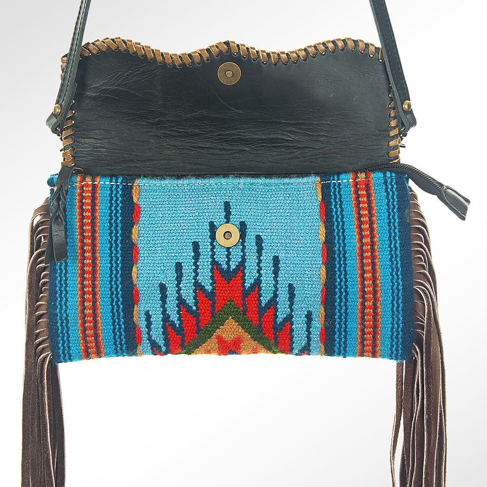 American Darling Women's Cross Body Bag Western Saddle Blanket Hair-On Genuine Leather Handbag and Ladies Purse
