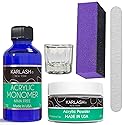 Karlash Professional Polymer Economy Kit Acrylic Powder Crystal Clear 0.5 oz and Acrylic Liquid Monomer 1 oz for Doing Acrylic Nails, MMA free, Ultra