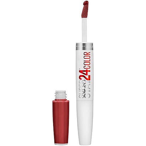 Maybelline SuperStay 24 2-Step Liquid Lipstick Makeup, Everlasting Wine, 1 kit