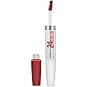 Maybelline SuperStay 24 2-Step Liquid Lipstick Makeup, Everlasting Wine, 1 kit
