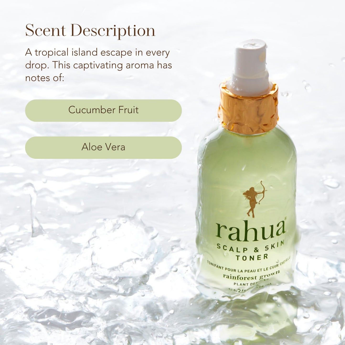 Rahua Scalp & Skin Toner, Vegan Botanical Mist for Balanced Scalp & Clear Complexion, with Witch Hazel, Organic Aloe Vera & Guayusa Antioxidants