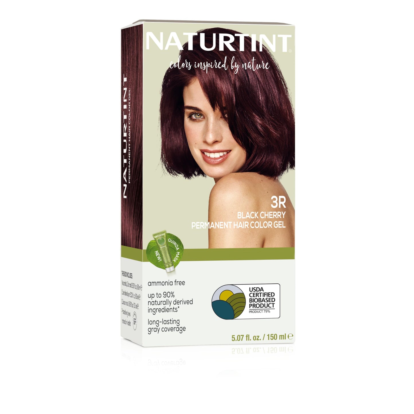 Naturtint 3R Black Cherry Permanent Hair Color (Pack of 1), Ammonia Free, Vegan, Cruelty Free, up to 100% Gray Coverage, Long Lasting Results