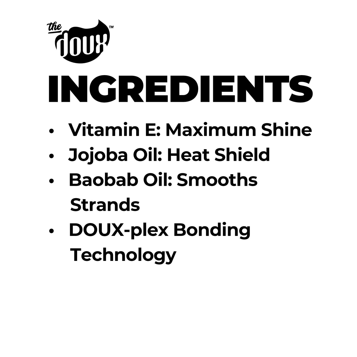 The Doux DOUX DROPS Bonding Polish Spray - Anti-Humidity Hair Smoother & Heat Protectant for Curly Hair - Silkening Bonding Oil with Vitamin E, Baobab