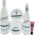 JAS Vita Rx Nourishing Shampoo 16 Oz, Conditioner 16 Oz & Hydrating Leave In with Jojoba Oil + Aloe Vera 8 Oz + Vita RX Wax 4 oz "Free Lip Plumping