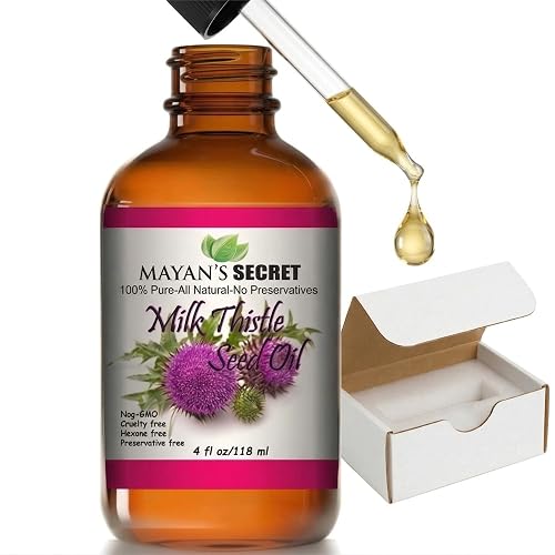 Mayan's Secret Milk Thistle Seed Oil Pure Cold Pressed Rich in Vitamin E and for Aging Skin