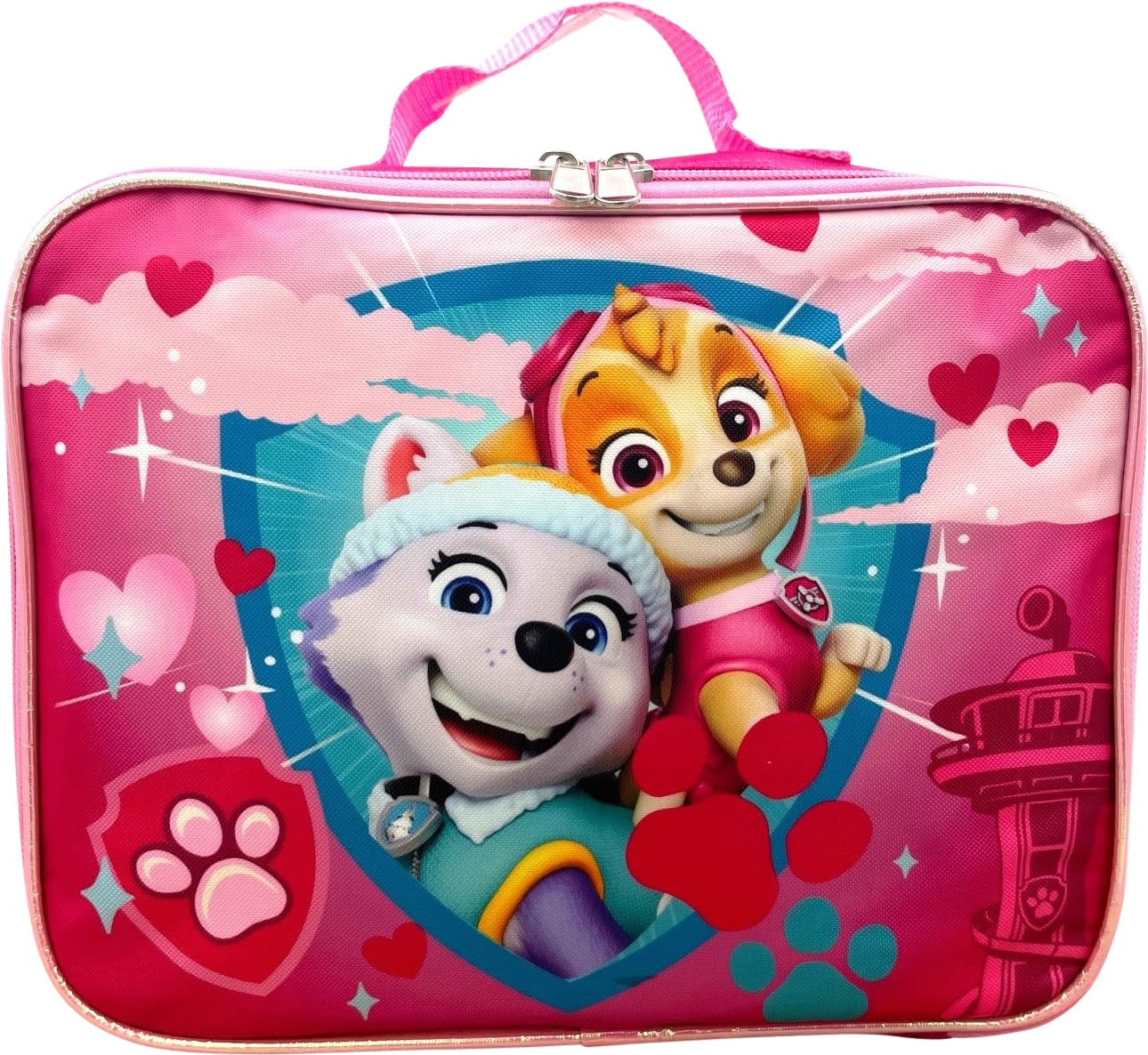 Group Ruz Nickelodeon Girl Paw Patrol 16" Backpack With Detachable Matching Lunch Box (Pink-Pink)