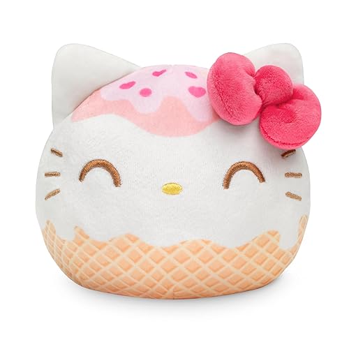 TeeTurtle Hello Kitty Reversible 4" Plushie - Hello Kitty Ice Cream - Sanrio Officially Licensed Soft Stuffed Animal