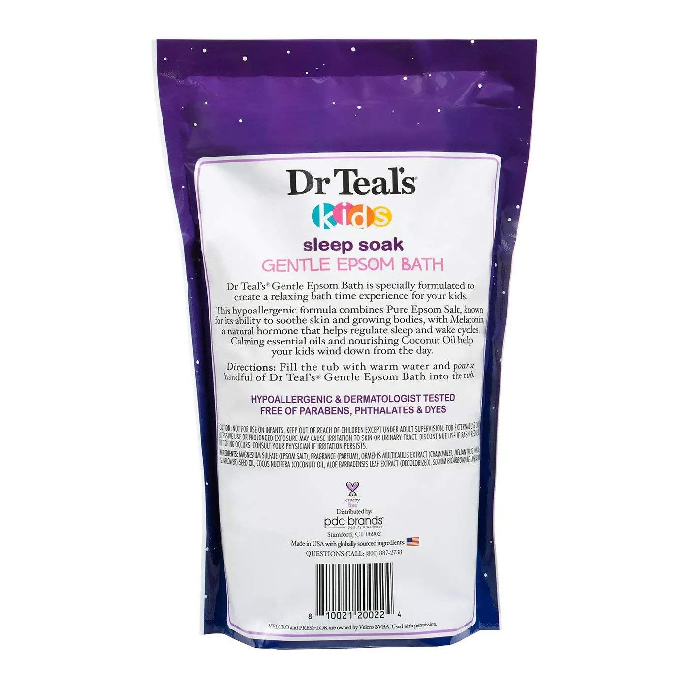 Dr. Teal's Kids' Gentle Sleep Soak with Pure Epsom Salt & Melatonin - (2 Pack, 2lbs Ea.) - Coconut and Other Essential Oils Relieve Stress & Soothe Beauty and Personal Care Dr Teal's