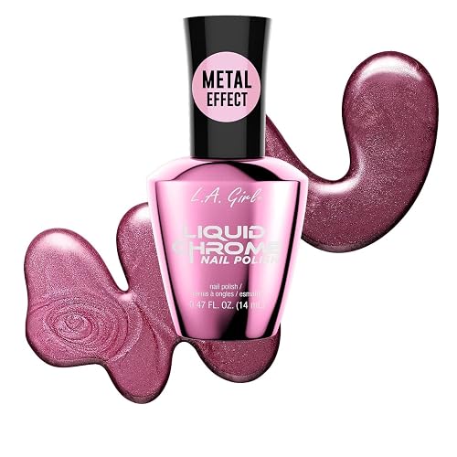L.A. Girl Liquid Chrome Nail Polish, Plated Pink GNL903 Beauty & Personal Care L.A. Girl