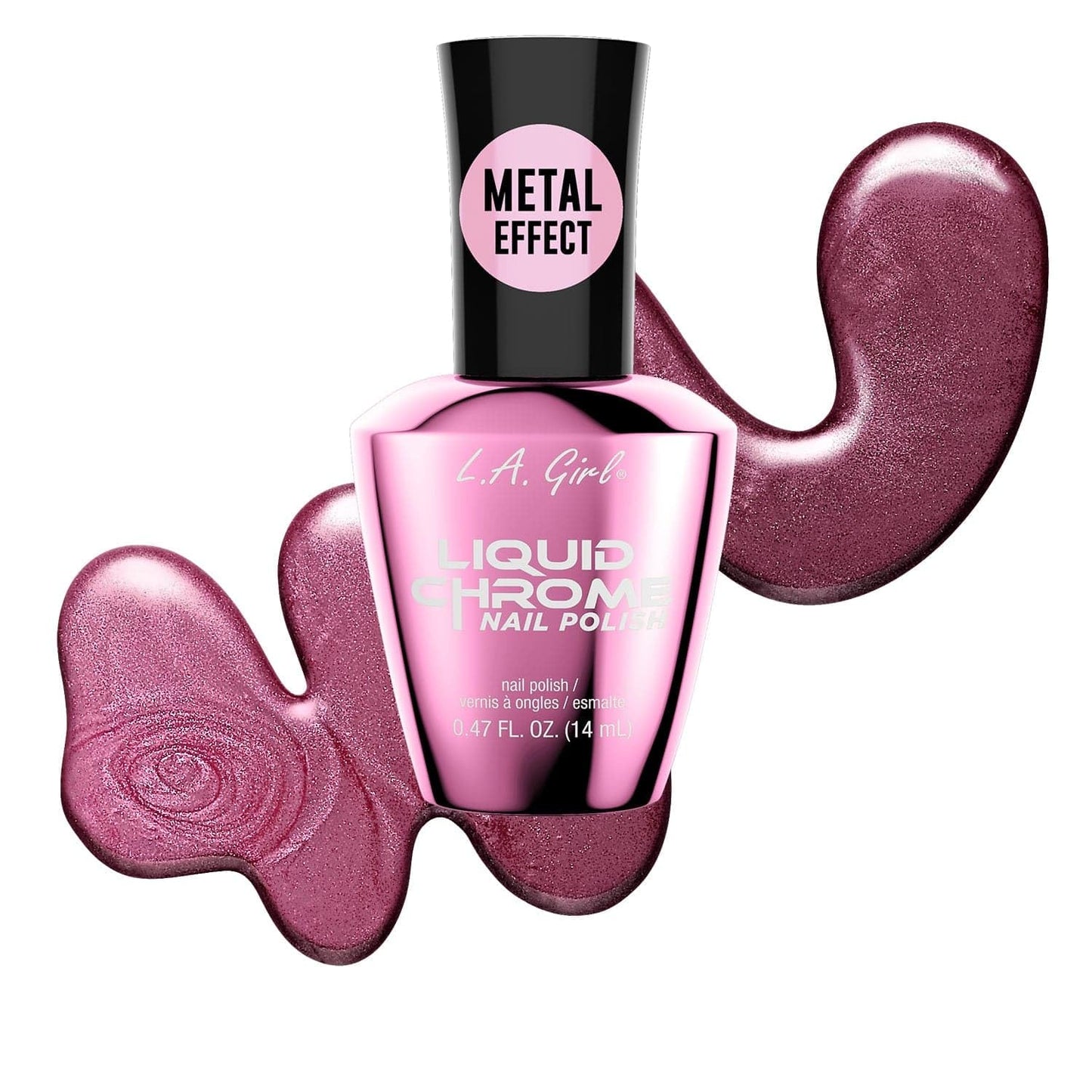 L.A. Girl Liquid Chrome Nail Polish, Plated Pink GNL903 Beauty & Personal Care L.A. Girl