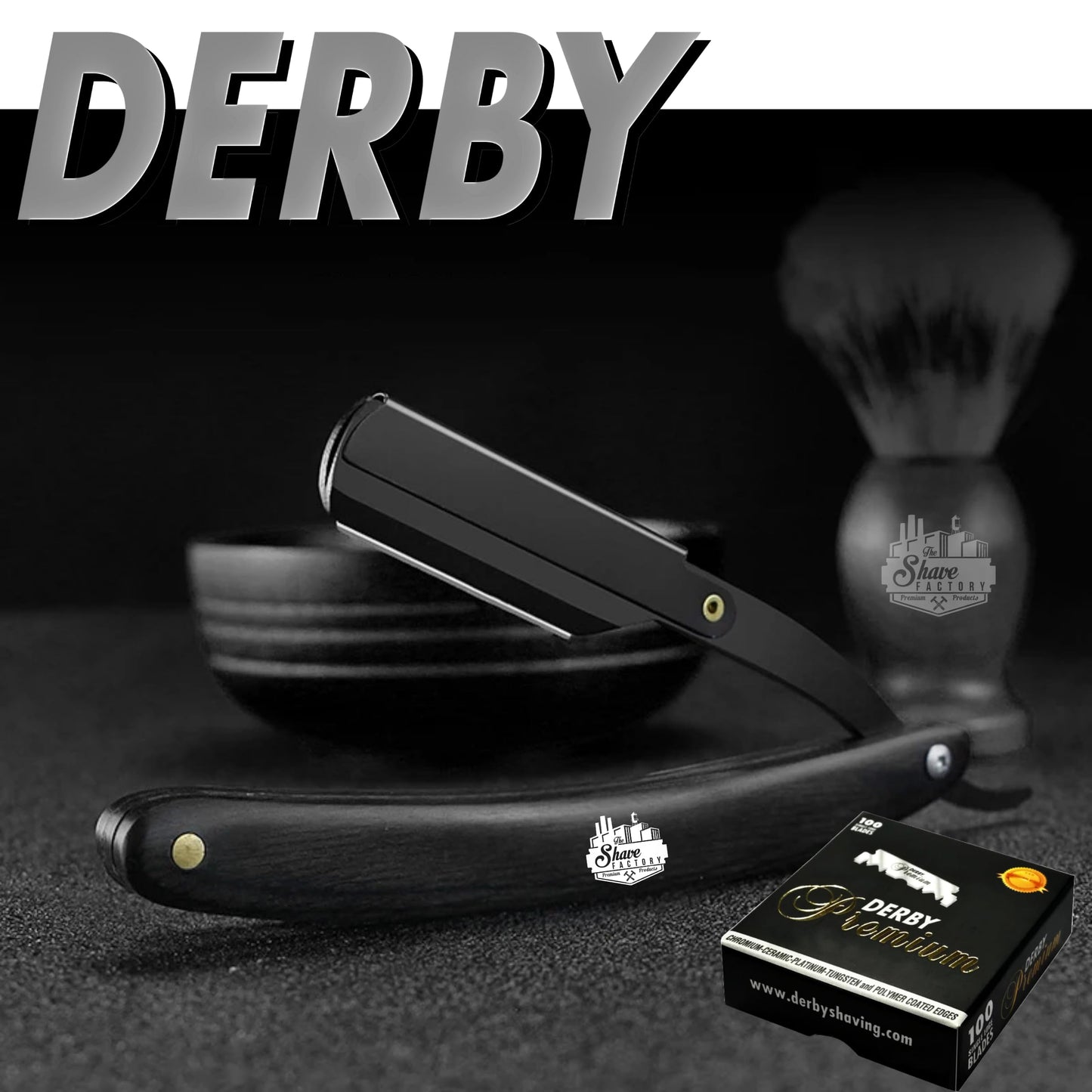 Derby Premium Single Edge Razor Blades, Razor Blades, Single Edge, Ultra Sharp, Chromium - Ceramic - Platinum - Tungsten and Polymer Coated Edges (2) Beauty and Personal Care the shave factory