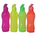 Tupperware Eco FlipTop Water Bottle Bottles 750ml - 25.3 Oz (Set of 4)