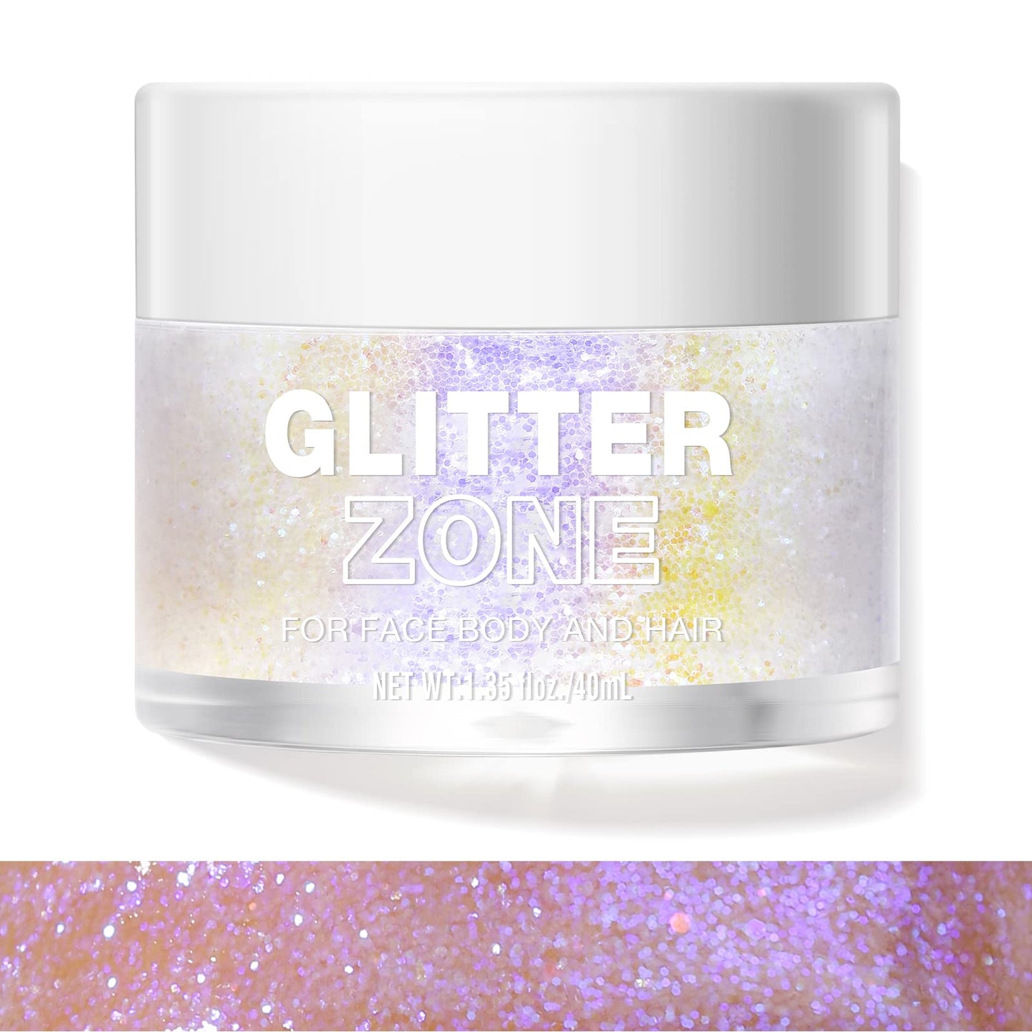 LANGMANNI Holographic Body Glitter Gel for Body, Face, Hair and Lip.Color Changing Glitter Gel Under Light. Vegan & Cruelty Free-1.35 oz (3# Neon