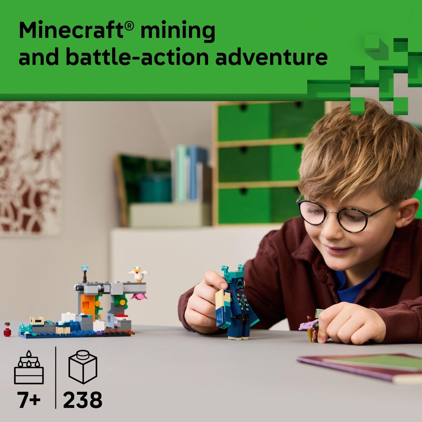LEGO Minecraft The Warden Encounter Building Set with Silent Ranger Minifigure, Collectible Toy for Kids Ages 7+, Great Gift for Gamers, 21274