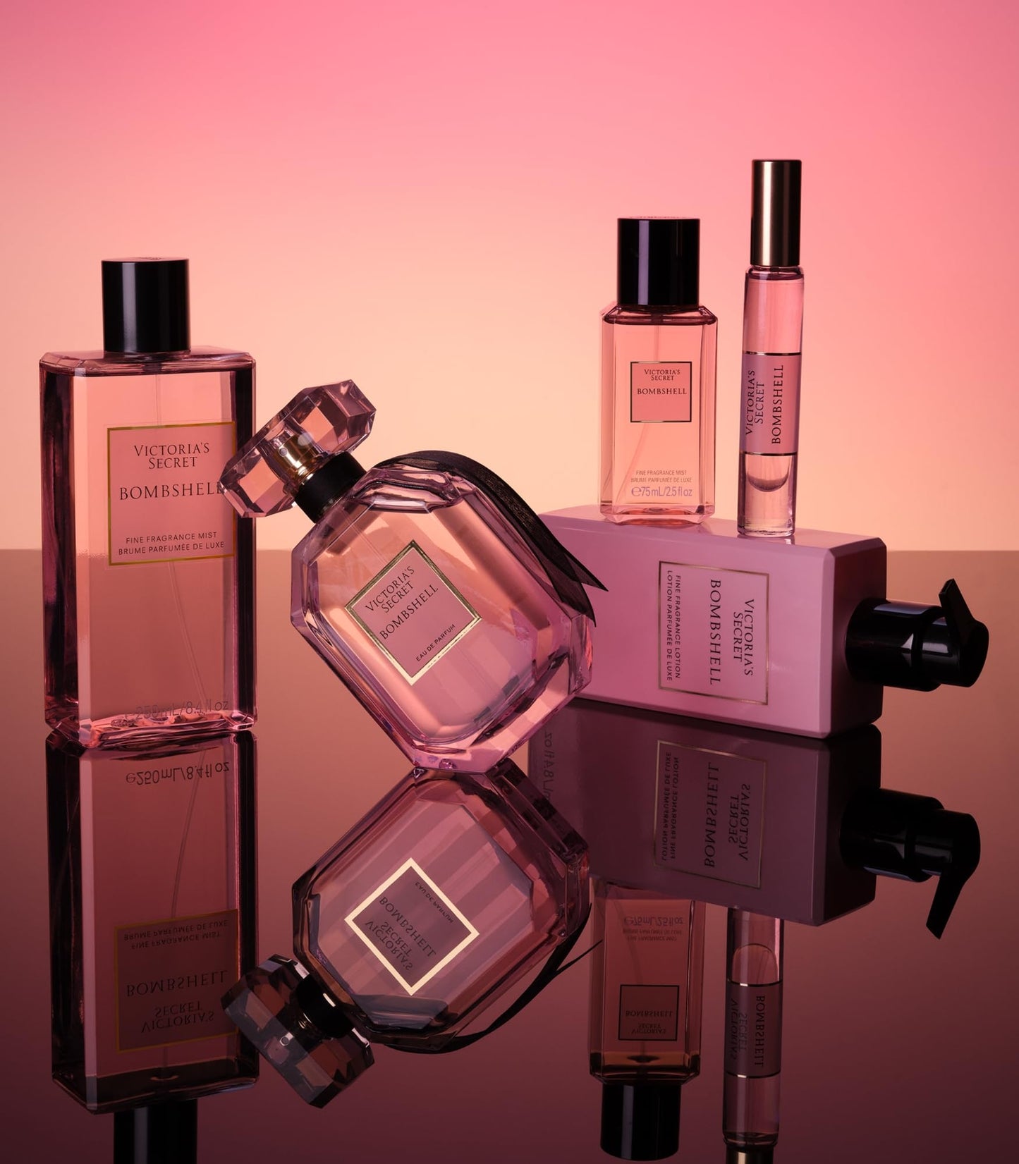Victoria's Secret Bombshell Mini Fragrance Mist, Notes of Purple Passion Fruit, Shangri-La Peony & Vanilla Orchid, Travel Size Body Spray for Women