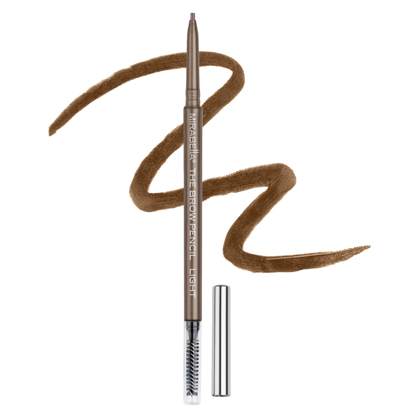 Mirabella Ultra Fine Brow Pencil, Anti-Chip Waterproof Eyebrow Pencil - Smudgeproof, Blendable & Retractable Eyebrow Pencil to Define and Fill