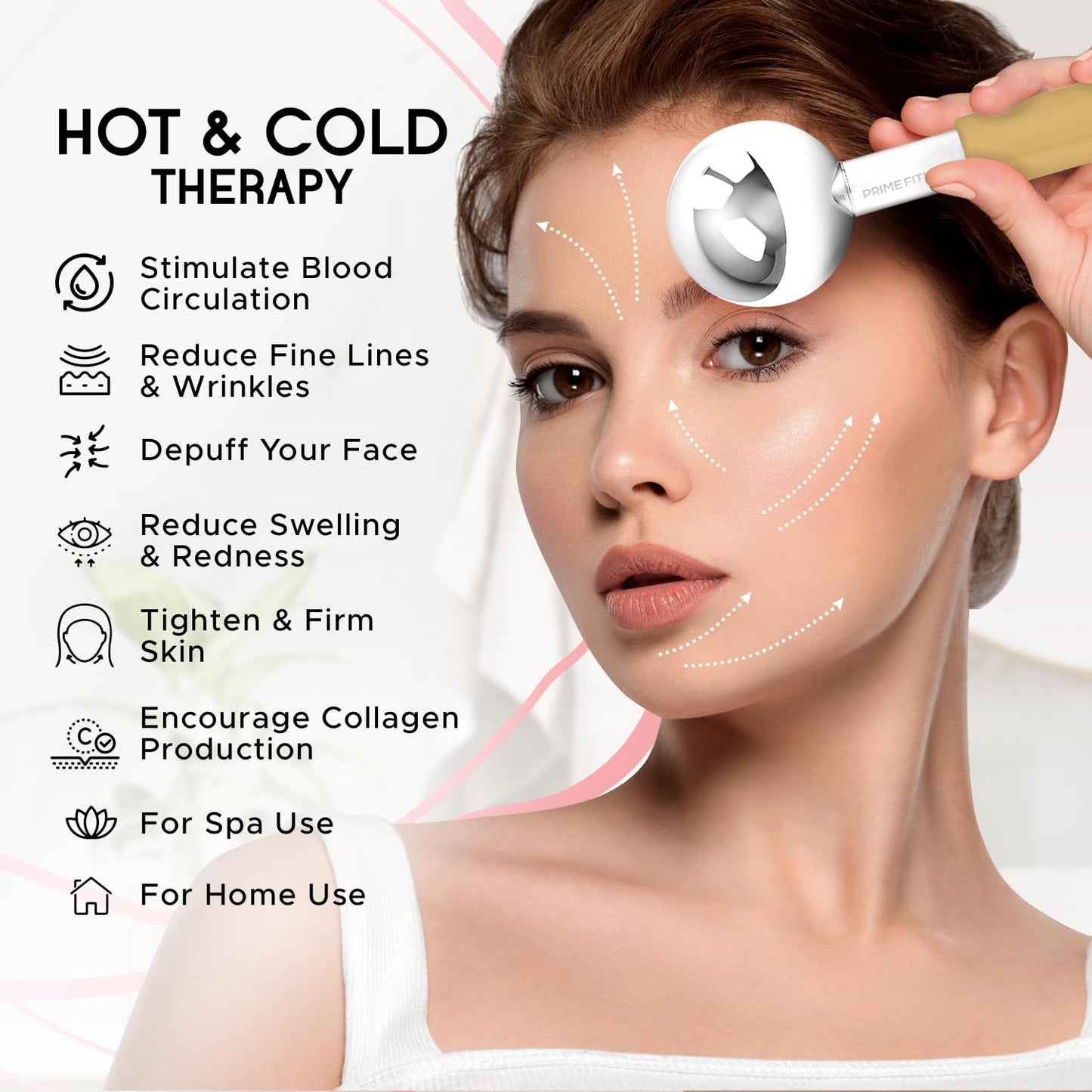 Ice Globes for Facials | Unbreakable Steel Cooling Roller | Cryo Sticks for Face | Massager for Face Neck & Eyes | Skin Care for Dark Circles