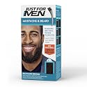 Just For Men Mustache & Beard, multiple uses Beard Dye for Men with Brush, With Keratin Biotin Aloe and Coconut Oil for Healthy Facial Hair - Rich