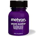 Mehron Makeup Liquid Makeup | Face Paint and Body Paint Perfect for Halloween, Cosplay I Air Brush Compatible Body Paint (1 oz) (PURPLE)