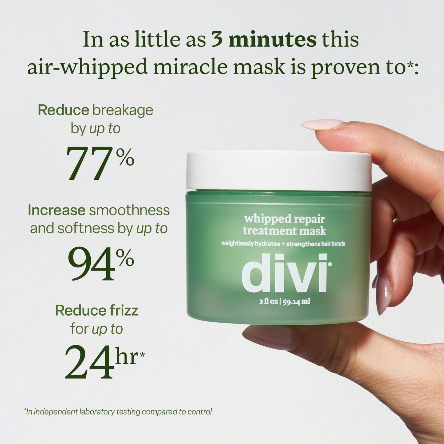Divi Whipped Repair Hair Treatment Mask - Deep Conditioning Hair Mask for Dry, Damaged, and Color-Treated Hair - 2 Fl Oz