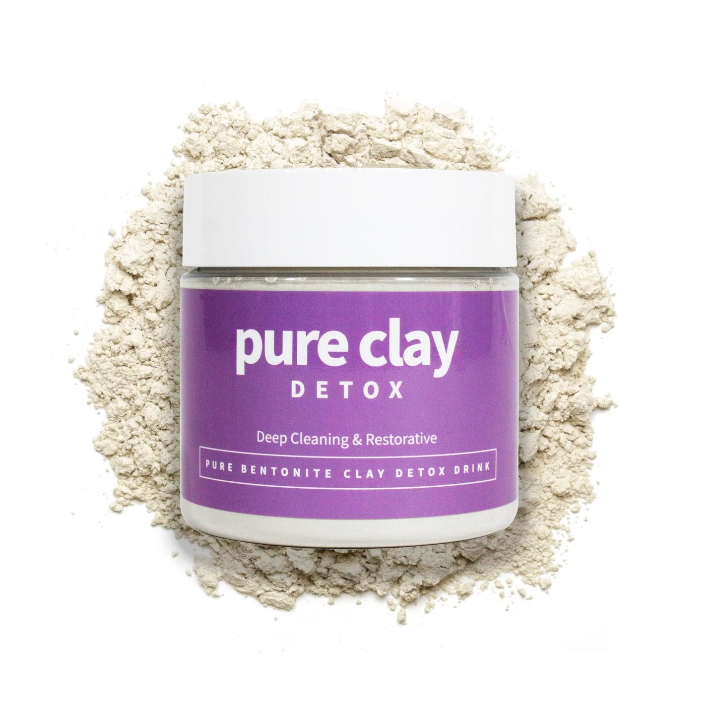 Pure Clay Detox | Therapeutic Grade Calcium Bentonite Clay Powder | GRAS-Affirmed | Indian Healing Face Mask | Deep Pore Cleansing | Body Wrap Hair