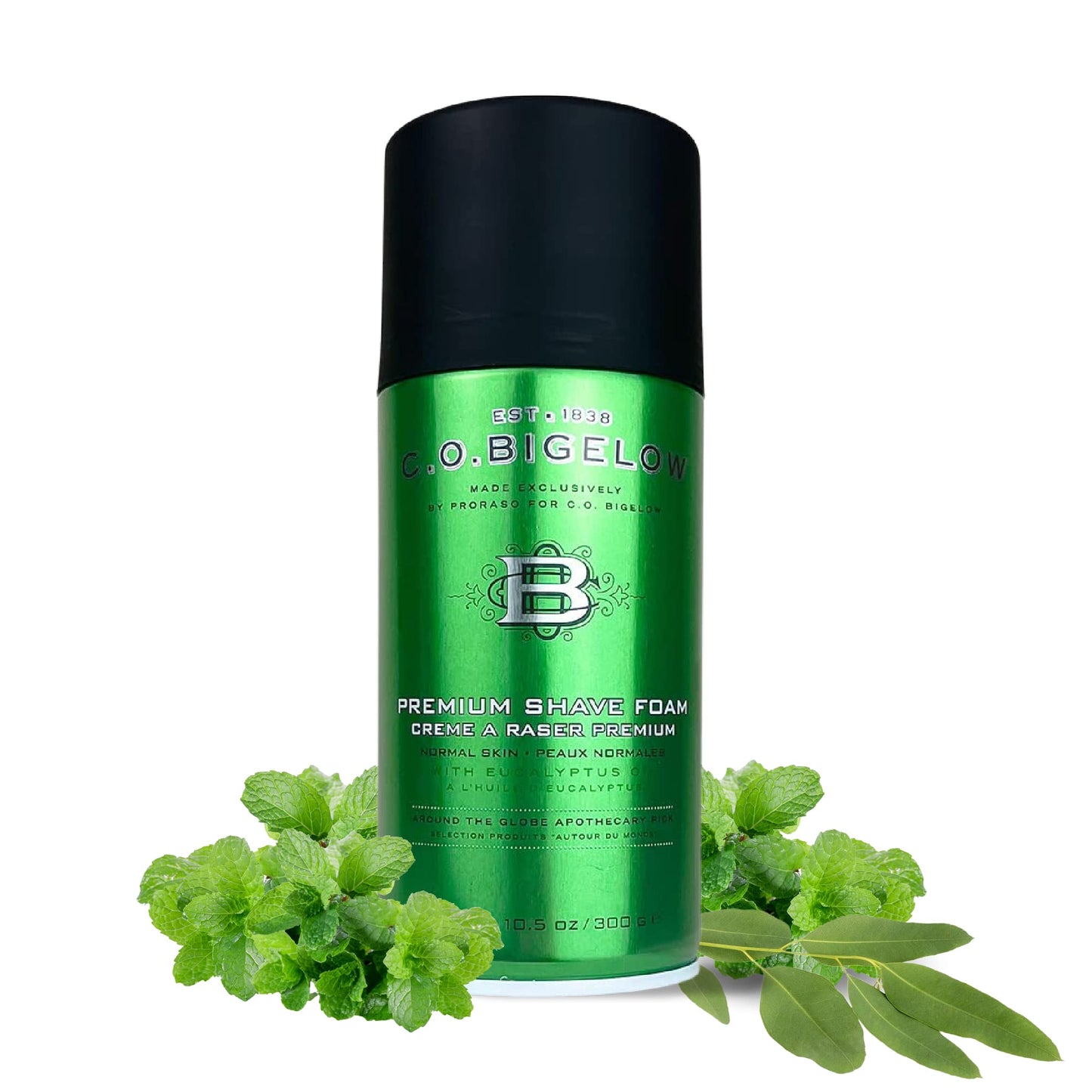 C.O. Bigelow Shaving Foam, 5.2 oz Mens Shaving Cream, Shave Foam for Men with Eucalyptus Oil for All Skin Types