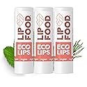 Eco Lips Lip Food - Organic Lip Balm (Plump), Rosemary Mint Flavor 3-pack