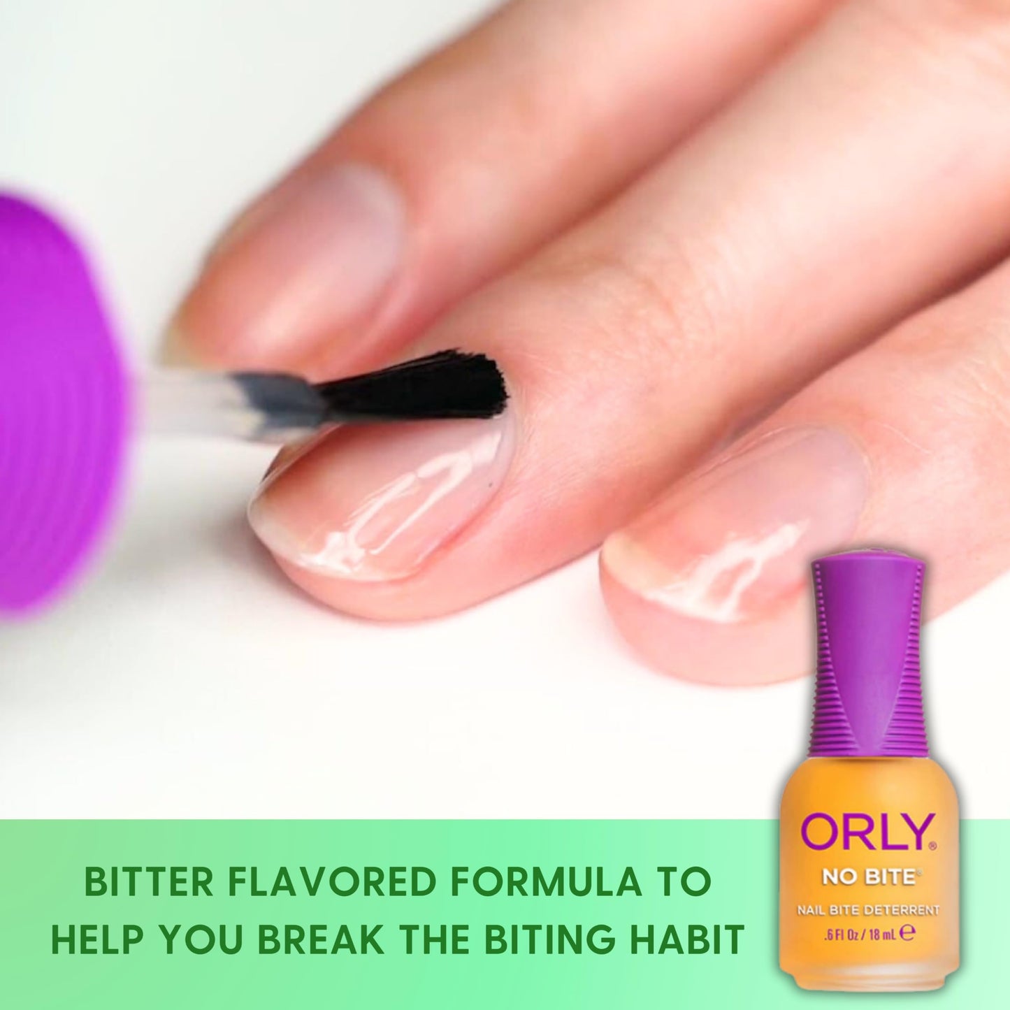 ORLY Nail Treatment No Bite | Nail Biting Deterrent & Bitter-Tasting Formula To Help Stop Adults And Children From Nail Biting | Vegan, Non-Toxic