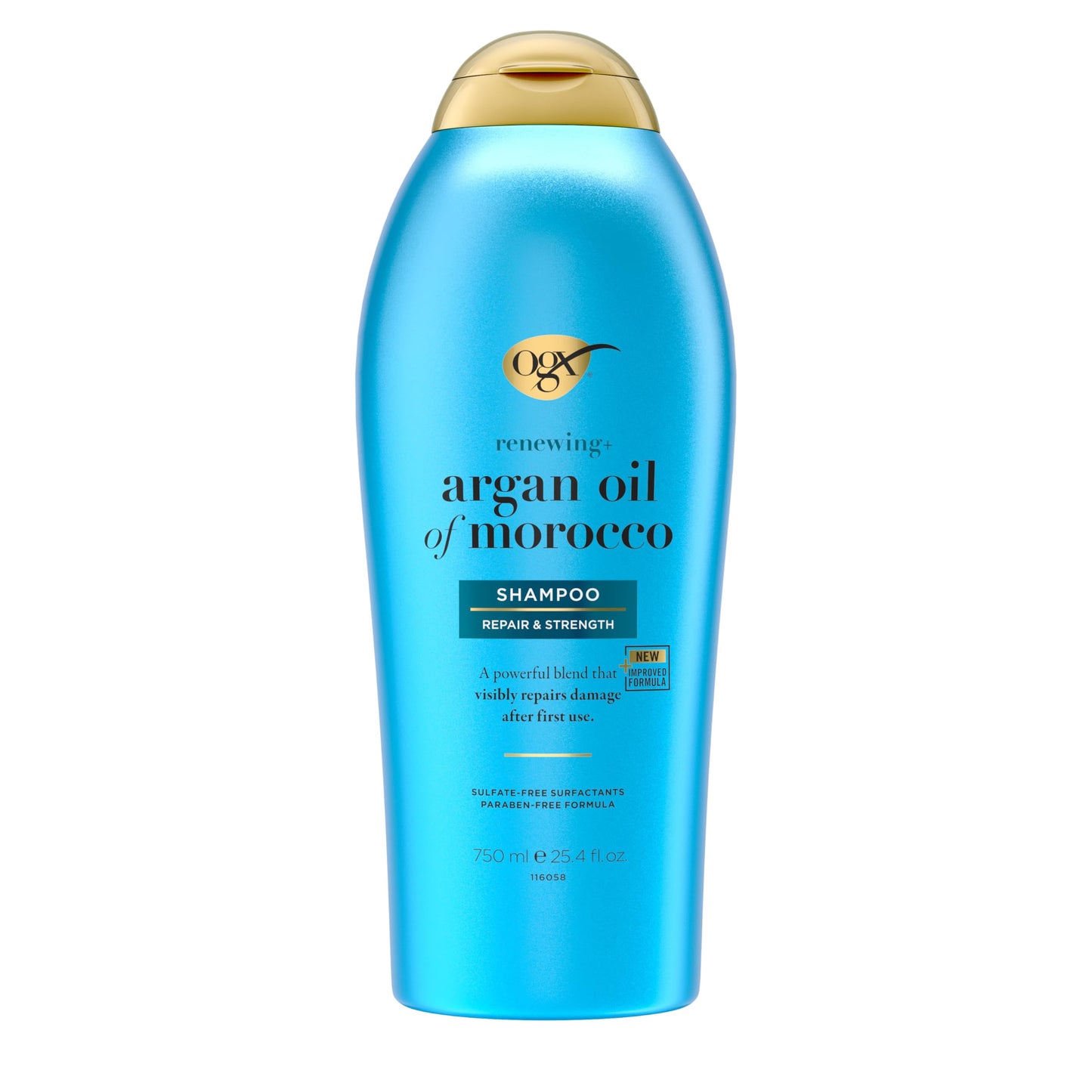 OGX Renewing + Argan Oil of Morocco Shampoo, Damage Repair Shampoo & Argan Oil to Help Strengthen & Repair Dry, Damaged Hair, Paraben-Free