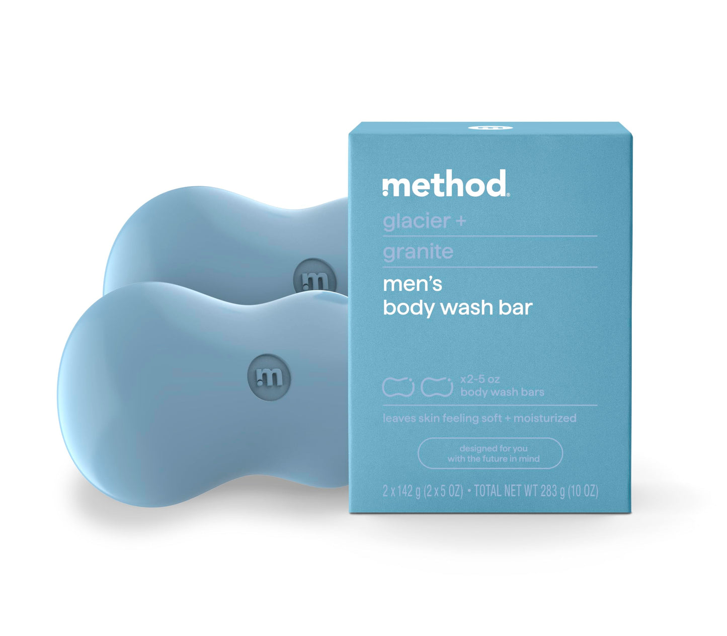 Method Bar Soap, Glacier + Granite, Plastic Free, 2 bars, 5oz each Beauty & Personal Care Method