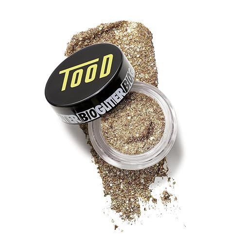 TooD - BioGlitter Biodegradable Sparkle for Face, Body + Hair | Vegan Clean Beauty for Every Body (Citrine, 0.12 oz | 3.4 g)