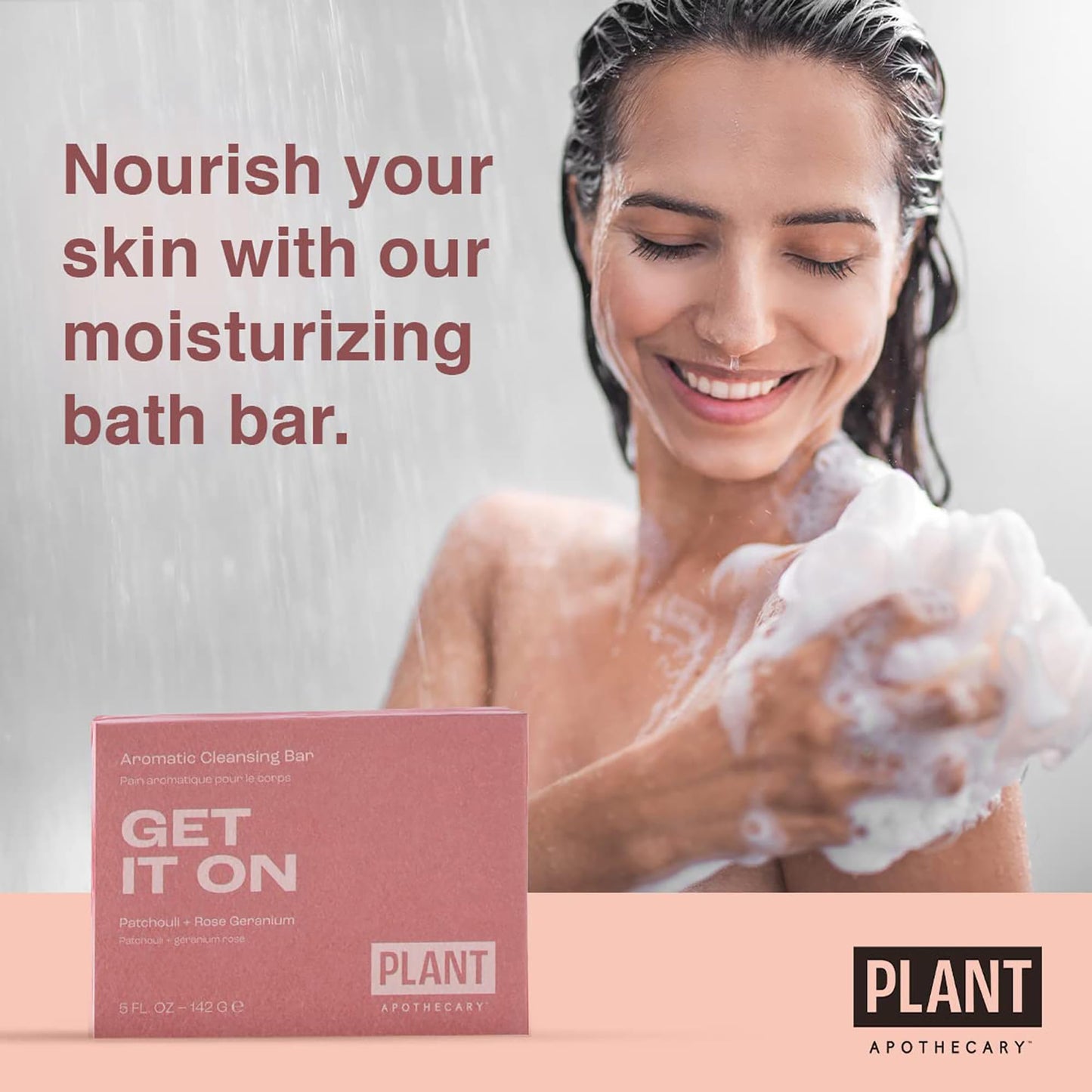 Plant Apothecary Get It On Vegan Soap with Patchouli - Aromatic Vegan Soap with Moisturizing Shea Butter and Jojoba Oil for Dry Skin - 5 oz