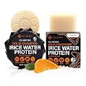 Viori Citrus Yao Shampoo and Conditioner Bar Set Made with Rice Water - Handcrafted Sulfate Free Shampoo and Conditioner