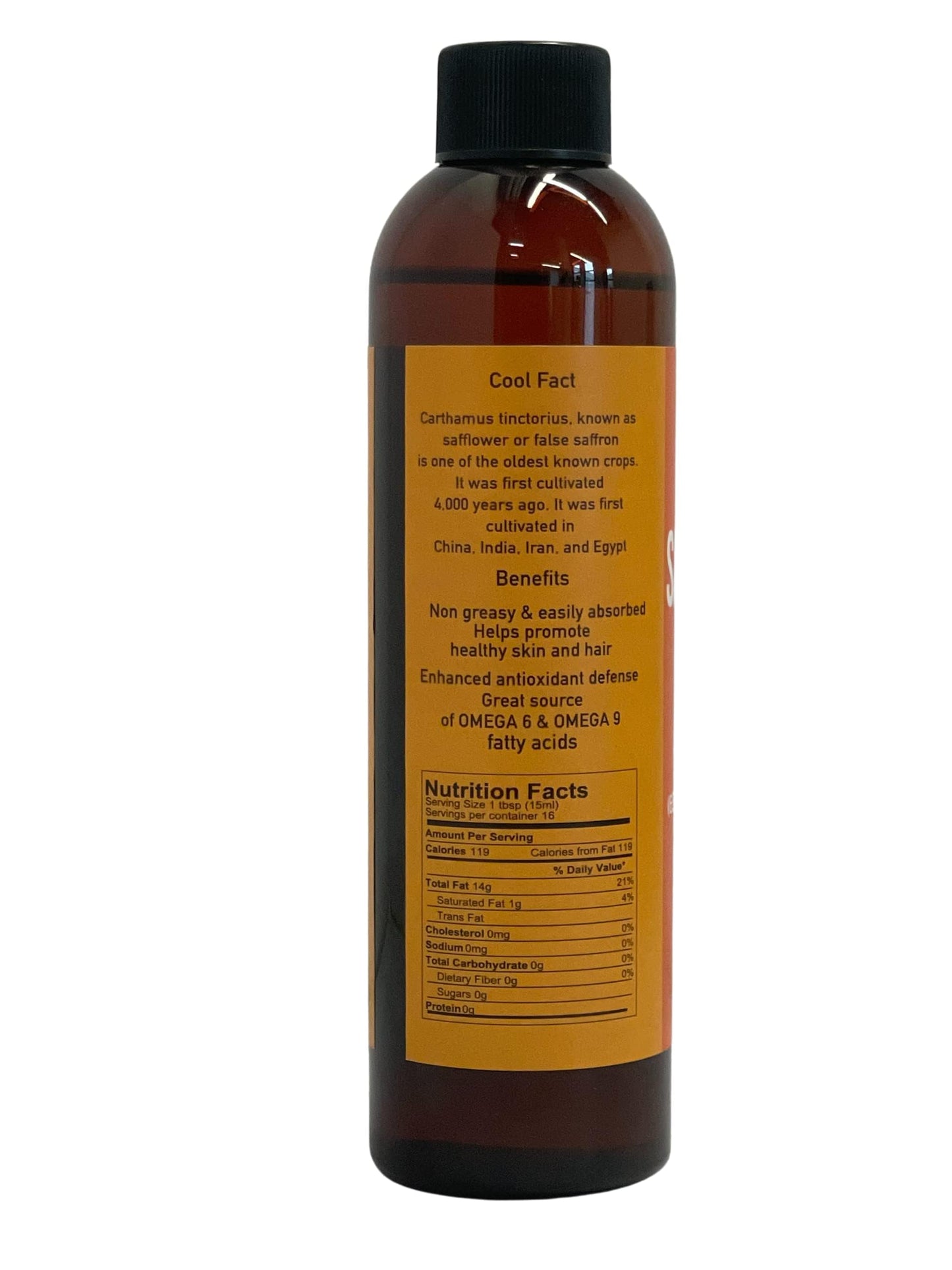 Safflower Oil High Linoleic Acid Cold Pressed Ultra Great Culinary or Fine Face & Skin Moisturizer Anti Aging 8 oz