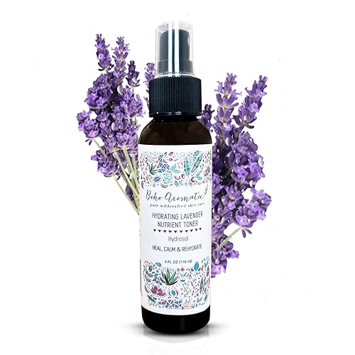 Hydrating Lavender Facial Mist - Natural Face Spray Toner with Pure Lavender Hydrosol - Refreshing & Calming Skincare Mist for Dry or Sensitive Skin
