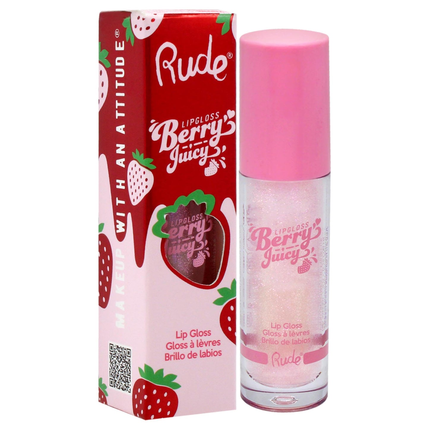 RUDE Berry Juicy Lip Gloss, Pure, 0.14 oz (Golden Hour)