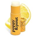 Poppy & Pout Lemon Bloom Jumbo Lip Balm | All Natural Lip Balms & Moisturizers | Hydrates with Beeswax, Vitamin E, Organic Coconut Oil | Cruelty-Free