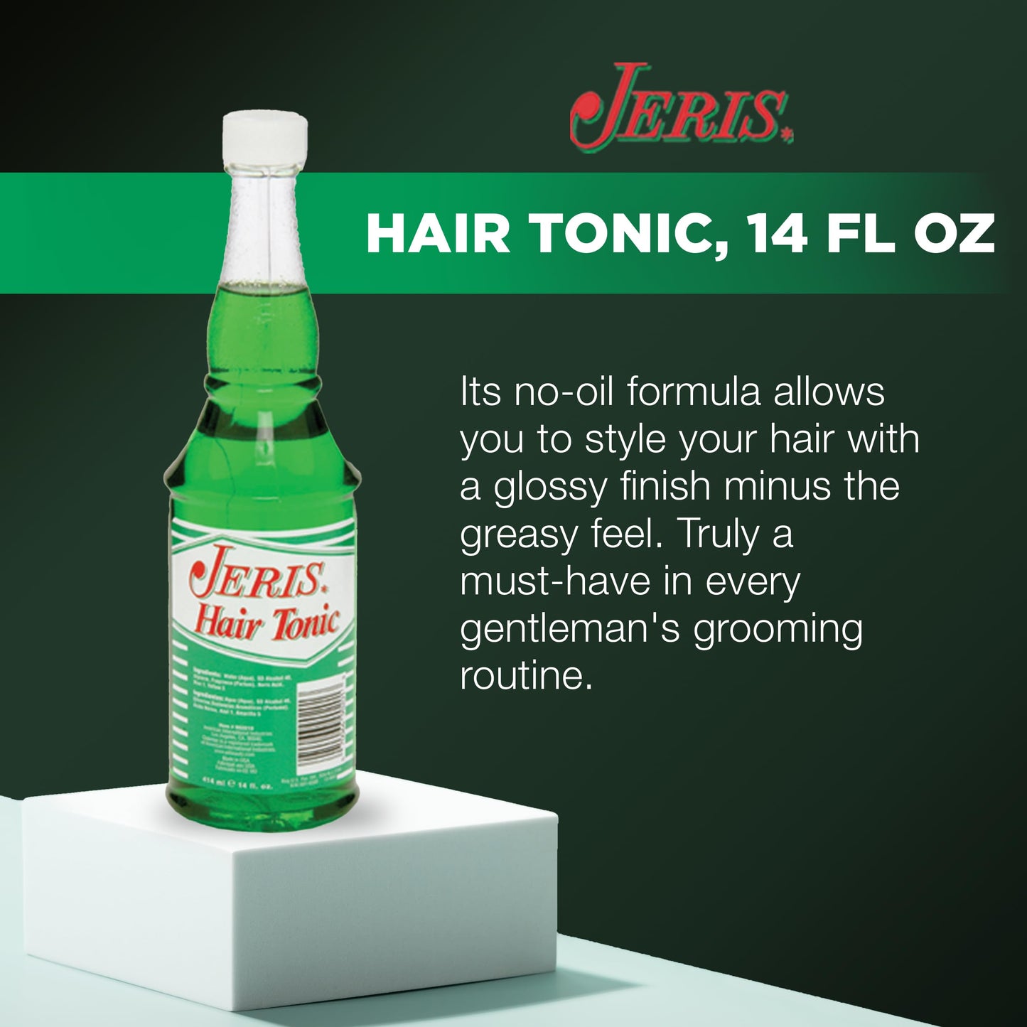 Clubman Jeris Hair Tonic Professional Size, Men's Revitalizing Classic Grooming Treatment, 14 Fl Oz, 1-Pack