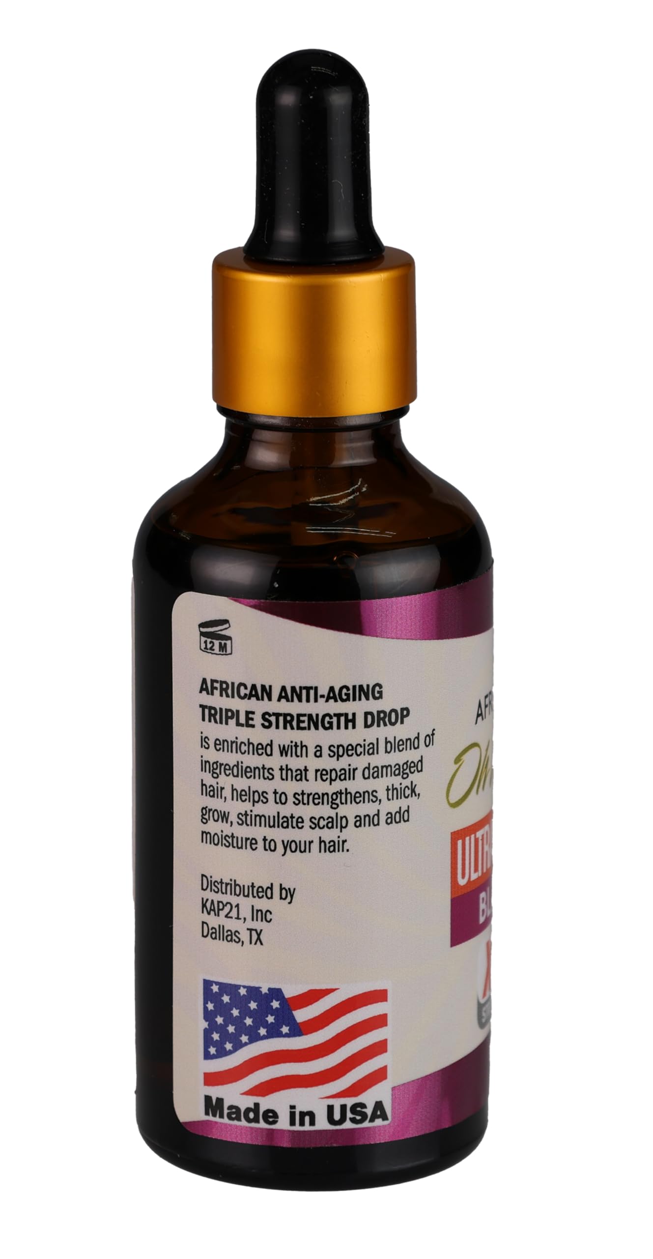 African Anti Aging Oh My Precious Ultra Thick Hair Drop Black Castor 1.7 oz (Pack of 2)